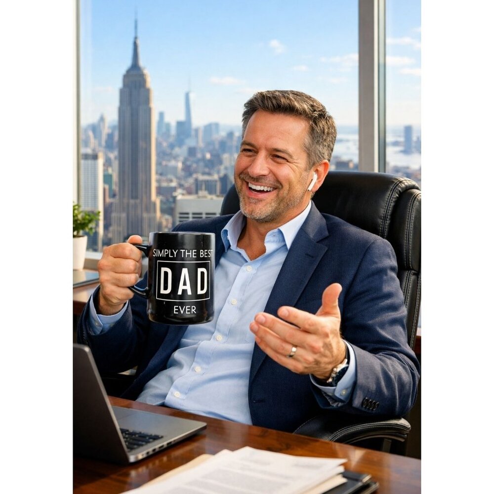 Sheffield Home Black Ceramic Coffee Mug Simply The Best Dad Ever Father Day Gift